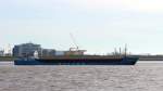 Die Wilson Ghent am 24.02.2014 auf der Weser vor Bremerhaven. Sie ist 88m lang und 13m breit.