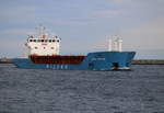 Die WILSON GARSTON auf ihrem Seeweg von Sankt Petersburg nach Rostock-Überseehafen beim Einlaufen in Warnemünde.25.10.2020