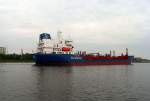 MS AMARANTH IMO 7816484, L.= 110 x B.= 16m, auf der Trave mit Kurs Lbeck-Travemnde...