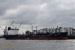 BASAT (IMO 9447029) am 16.9.2024, Hamburg, Norderelbe, Arningkai /  Chemikalien-/Öltanker / BRZ 7.260  / Lüa 131,8 m, B 18,9 m, Tg  m / 1 Diesel, MAN-B&W, 4.500 kW (6.120 PS), kn / gebaut