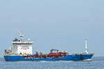 Die BISCAY IMO-Nummer:9474450 Flagge:D�nemark L�nge:129.0m Breite:19.0m Baujahr:2008 vor der Alten Liebe Cuxhaven am 18.06.26