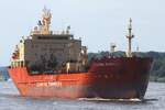 Tankschiff CARIBE MARIA (IMO 9337286); Datum: 17.06.2026; Aufnahmeort: Elbe/Hafen Hamburg, Deutschland.