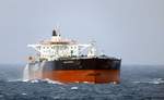 Der 249m lange Öltanker DELTA PIONEER am 11.06.19 auf der Nordsee