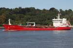 Tankschiff DENSA DEFNE (IMO 9297204); Datum: 17.08.2025; Aufnahmeort: Elbe/Hafen Hamburg, Deutschland. 