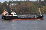 Tankschiff EBBA 2 (IMO 9588914); Datum: 13.10.2025; Aufnahmeort: Elbe/Hafen Hamburg, Deutschland.