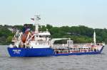 Der Tanker Fjord One IMO-Nummer:9280110 Flagge:Schweden Lnge:68.0m Breite:10.0m Baujahr:2003 Bauwerft:Gemyat Shipyard,Istanbul Trkei am 20.05.12 nach Hamburg einlaufend.