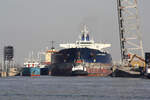 Tanker LITEYNY PROSPECT (IMO:9256078) Flagge Liberia am 18.02.2011 in Antwerpen Berendrecht Schleuse.