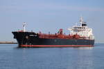 Der Tanker NORDIC ARMY auf dem Seeweg von Sankt Petersburg nach Rostock-Überseehafen beim Einlaufen am 18.07.2020 in Warnemünde.