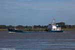 Die Pegasus auf der Elbe bei Lhe Sand am 30.09.09.