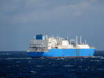 Der 300m lange LNG Tanker PSKOV am 08.11.23 auf der Ostsee