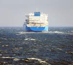 Der 300m lange LNG Tanker PSKOV am 08.11.23 auf der Ostsee