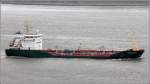 Die 2007 gebaute STOC MARCIA (IMO 9390305) am 10.04.2012 Weser abwrts fahrend. Sie ist 100 m lang, 15 m breit, hat eine GT von 3.219 und eine DWT von 4.634 t. Sie fhrt unter der Flagge von Zypern mit Heimathafen Limassol.