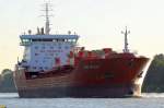 Die Sten Skagen IMO-Nummer:9460239 Flagge:Gibraltar Lnge:149.0m Breite:24.0m Baujahr:2009 Bauwerft:Jiangnan Shipyard Group,Shanghai China passiert im Nord-Ostsee-Kanal auf dem Weg nach Kiel die
