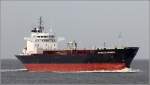 Die 2005 gebaute SEYCHELLES PIONEER (IMO 9255517) am 24.02.2014 in der Elbmündung bei Cuxhaven. Dieser Tanker ist 185 m lang, 28 m breit, hat eine GT von 22.346 und eine DWT von 37.500 t. Heimathafen ist Port Victoria (Seychellen).