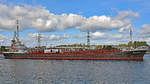 Tanker Süllberg (IMO: 9100114) am 14.9.2019 auf der Trave bei Lübeck-Schlutup