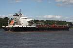 Tankschiff SEYCHELLES PATRIOT (IMO 9365635); Datum: 10.08.2025; Aufnahmeort: Elbe/Hafen Hamburg, Deutschland.