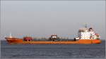 Die 2000 gebaute TURCHESE (IMO 9220354) am 24.02.2014 in der Elbmündung bei Cuxhaven. Dieser Tanker ist 127 m lang, 20 m breit, hat eine GT von 8.428 und eine DWT von 12.000 t. Heimathafen ist Ancona (Italien). 