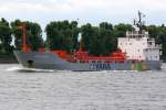 YARA GAS II(IMO: 7509172)am 06.Juli 2009 auf der Elbe bei Hamburg-Finkenwerder.