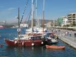 Der kleine Hafen von Volos/Griechenland, mit vielen Seglern. 