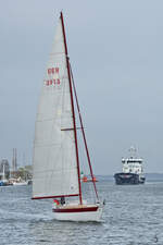 Anfang Mai 2023 war das Segelboot SUENO in Travemünde zu sehen.