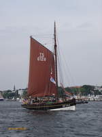 HF 244 ASTARTE am 21.6.2006, Regattabegleitschiff, Kieler Hafen  auslaufend /  Ketsch / Lüa 24 m, B 6,05 m, Tg 2,1 m / Segelfläche: 234 m² / 1 DAF-Diesel 150 PS / 1903 bei A.Albers,