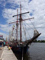 Zweimast-Topsegelschoner Atyla, gebaut 1984, gesehen im Hafen von Stettin (31.07.2021)