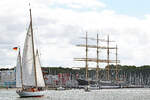 Segelschiff ASGARD am 09.07.2022 in Lübeck-Travemünde einlaufend