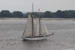 Der Schoner Elbe auf der Elbe, hhe Wedel, 01.08.2010