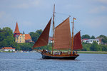 Das Segelschiff HANNE MARIA vor Altefähr. - 05.08.2016