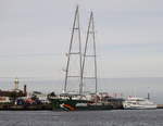 Am Vormittag des 15.09.2019 lag die Rainbow Warrior von Greenpeace in Warnemünde da hinter lag noch das Fahrgastschiff Baltica 