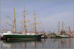 Am 24.09.2011 liegen die alte und die neue ALEX im Neuen Hafen in Bremerhaven. An diesem Tag wird die ALEXANDER VON HUMBOLDT II getauft.