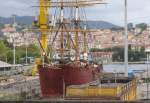  Amerigo Vespucci  im Dock im Hafen von La Spezia, 19.08.2014.