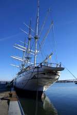 Die Gorch Fock im Hafen von Stralsund.