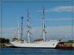 Die Gorch Fock Bj1933, liegt zur besichtigung im Hafen von Stralsund. Das Bild wurde whrend einer Hafenrundfahrt aufgenommen 20.09.11