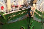 Galionsfigur des 3-Masters RICKMER RICKMERS; Eigner/Betreiber: Museum; Datum: 02.08.2013; Aufnahmeort: Elbe/Hafen Hamburg, Deutschland.