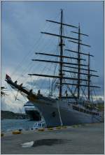 Bugansicht der Sea Cloud II im Hafen von Valetta (Malta)  (22.09.2013)