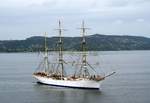 Das norwegische Segelschulschiff die STATSRAAD LEHMKUHL am 07.09.16 vor Bergen (NOR)