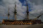 HMS Victory, Kiellegung 23.7.1759, Stapellauf 7.5.1765, erbaut   auf der Marinewerft Chatham, heute Museumsschiff im Trockendock   des Naval Museum in Portsmouth (01.10.2009)