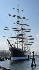 Das Segelschiff Passat ist in Travemünde ausgestellt.