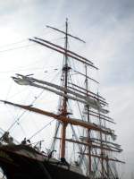 Das russische Segelschiff  Sedov  am 09.08.09 im Hafen von Warnemnde.