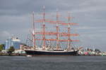am Vormittag des 15.09.2018 lag Die 117 m lange Sedov(russisch Седов,)in Warnemünde.