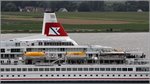Die Schornsteinmarke der in Ipswich (Vereinigtes Königreich) ansässigen Fred. Olsen Cruise Lines ist hier an der BOUDICCA (IMO 7218395) zu sehen. Bremerhaven, 08.08.2016.