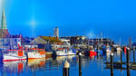 Fischereifahrzeuge im Hafen von Lübeck-Travemünde. Aufnahme vom 16.12.2020