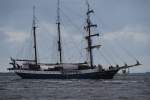 Die Atlantis Länge:57,00m Breite:7,45m Tiefgang:4,70m Segelfläche:742m² Besatzung:14 Personen auf der Sail 2010 in Bremerhaven am 29.08.10
