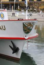 Bug der MS Thurgau (Bj. 1965, 47.1 m lang, 600 Pers.) der Schifffahrtslinie  Untersee und Rhein  (29.04.2012)