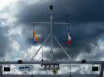 Mast vom Ausflugsschiff Mecklenburg am 14.06.2014 im  Seegebiet  vor Wismar.