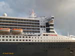 QUEEN MARY 2 (IMO 9241061) am 27.5.2016, Hamburg, Elbe, Detailaufnahme: Brückenaufbau /