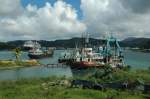 Schrottplatz im Hafen von Castries auf St.Lucia