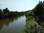 Blick auf die Lahn von der Alten Lahnbrcke aus.Limburg 5.7.08 