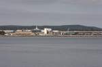 Fährhafen Mukrahn mit der Halbinsel Jasmund im Hintergrund   21.08.2012 15:44 Uhr  Aufnahme mit dem Tele vom Strand aus.